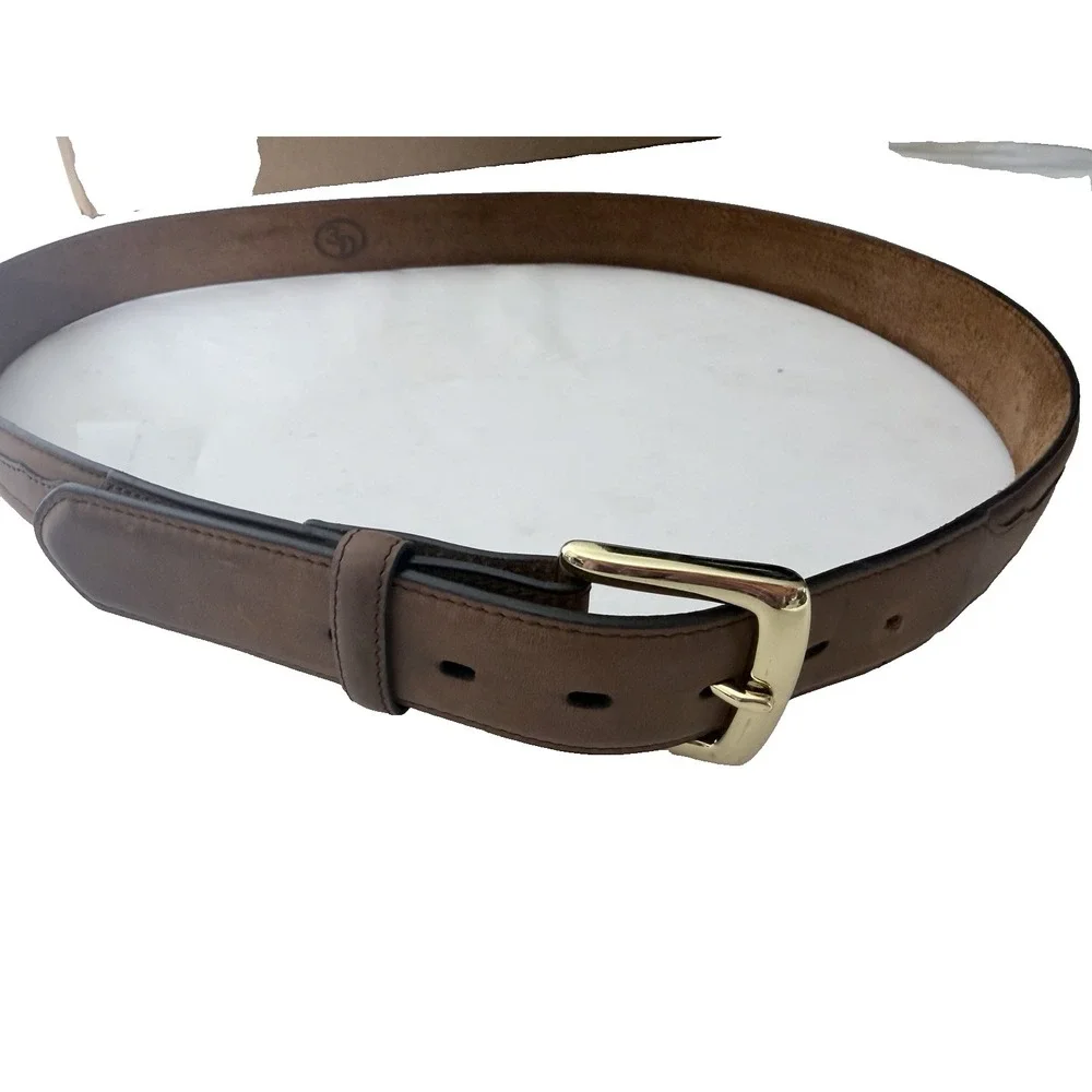 3D Genuine Leather Belt Men's Size 44 Brown Western USA 5600 Casual Work